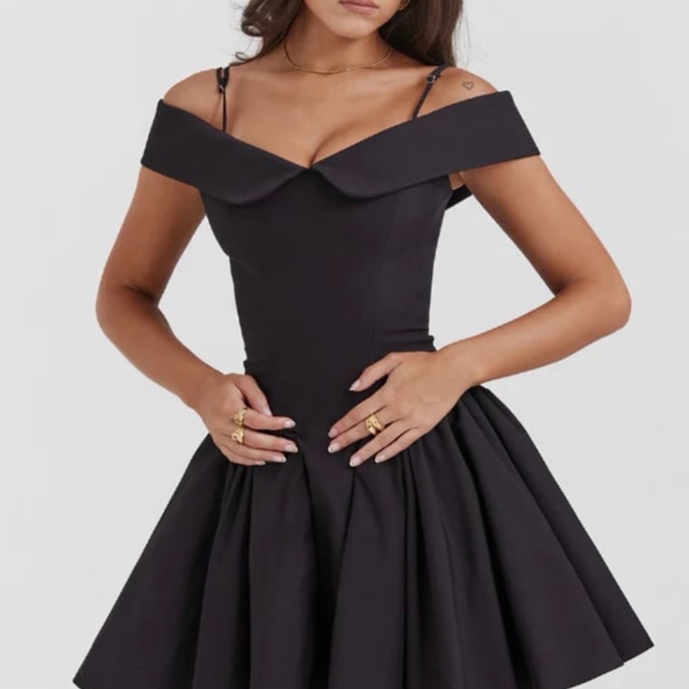 Fashion Nova Black Off-Shoulder Mini Dress